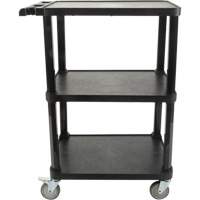 Chariot utilitaire avec tablette plate, 3 tiers, 18-1/8" x 37-3/8" x 27-3/4", Capacit&eacute; 330 lb Distribution Élite MP