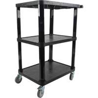 Chariot utilitaire avec tablette plate, 3 tiers, 18-1/8" x 37-3/8" x 27-3/4", Capacit&eacute; 330 lb Distribution Élite MP