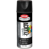 Laque industrielle Acryli-Quik, Noir, Ultra-mat, 12 oz, Canette a&eacute;rosol Distribution Élite MP