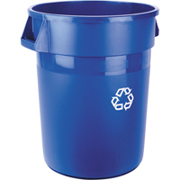 Brute&reg; Collection Recycling Container, Bulk, Plastic, 32 US gal. Distribution Élite MP