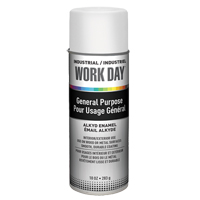 Peinture industrielle Work Day, Blanc, Brillant, 10 oz, Canette a&eacute;rosol Distribution Élite MP