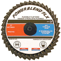 Disque &agrave; lamelles &agrave; rouler POWERBLEND FLX, 2" x Type R, Grain Z40, Alumine de zirconium Distribution Élite MP