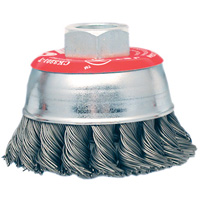 Brosse boisseau &agrave; fils li&eacute;s et nou&eacute;s &agrave; haute performance, 3" dia. x 10mm x 1,25" arbre Distribution Élite MP