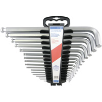 Jumbo Extra-Long Ball Nose Hex Key Set, 17 Pcs., Metric Distribution Élite MP