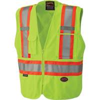 6936 5-Point Tear-Away Safety Vest, High Visibility Lime-Yellow, 2X-Large, Polyester Distribution Élite MP