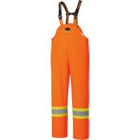 5893 High Visibility Flame Resistant Waterproof Bib Pants, Large, High Visibility Orange Distribution Élite MP