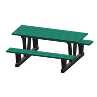 Tables de pique-nique d'ext&eacute;rieur en plastique recycl&eacute;, 72" lo x 60-5/16" la, Vert Distribution Élite MP