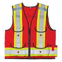 Veste de s&eacute;curit&eacute; pour apenteur All-Trades 1000D, Rouge, Grand, Polyester Distribution Élite MP