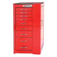 PRO+ Series Roller Cabinet, 8 Drawers, 19" W x 19" D x 36-1/2" H, Red Distribution Élite MP