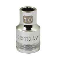 Douille m&eacute;trique, 10 mm, Prise 1/2", 12 pans Distribution Élite MP