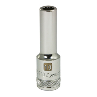 Douille m&eacute;trique, 10 mm, Prise 1/2", 12 pans, Profond Distribution Élite MP