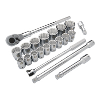 Jeu de douilles SAE, 21 Mcx, Prise de 3/4" Distribution Élite MP