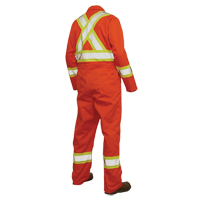 Unlined Safety Coveralls, Large, High Visibility Orange Distribution Élite MP