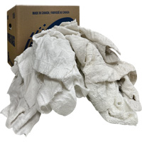 Boîte de chiffons d'essuyage, Tissu &eacute;ponge, Blanc, 10 lb Distribution Élite MP