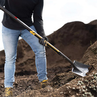 Pelle carr&eacute;e Pro, Fibre de verre, Lame Acier durci, Manche en Droit, Longueur 48" Distribution Élite MP