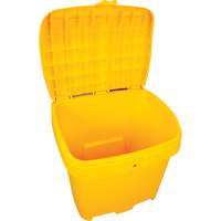 Bacs d'entreposage pour sel & sable, Avec Moraillon, 21" x 27" x 26", 4,24 pi³, Jaune Distribution Élite MP