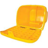 Bacs d'entreposage pour sel & sable, Avec Moraillon, 21" x 27" x 26", 4,24 pi³, Jaune Distribution Élite MP