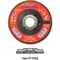 OVATION MEULE LAMELLE41/2X5/811 GRAIN36, 4-1/2" x 5/8"-11, Type 27, Grain 36, Zirconium Distribution Élite MP