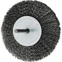 Brosses mont&eacute;es &agrave; fils cr&ecirc;p&eacute;s circulaires, 4", Fils 0,008", Tige 1/4" Distribution Élite MP