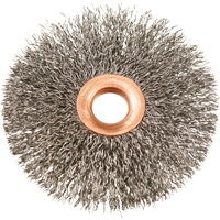 3" Copper Centre Crimped Wire Wheels, 3" Dia., 0.012" Fill, 1/2" Arbor Distribution Élite MP