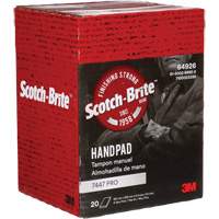 Tampons manuels Scotch-Brite 7447, Oxyde d'aluminium, 9" x 6", Grain Tr&egrave;s fin Distribution Élite MP