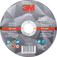 Meule &agrave; tronçonner Silver, 5" x 0,045", Arbre de 7/8", Type 1, C&eacute;ramique, 12250 Tr/min Distribution Élite MP