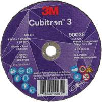 Meule &agrave; tronçonner Cubitron 3, 4" x 1/8", Arbre de 3/8", Type T1, C&eacute;ramique, 21000 Tr/min Distribution Élite MP