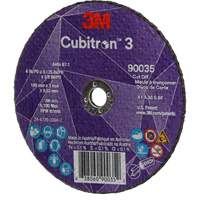 Meule &agrave; tronçonner Cubitron 3, 4" x 1/8", Arbre de 3/8", Type T1, C&eacute;ramique, 21000 Tr/min Distribution Élite MP