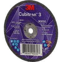 Meule &agrave; tronçonner Cubitron 3, 3" x 0,035", Arbre de 1/4", Type T1, C&eacute;ramique, 21000 Tr/min Distribution Élite MP