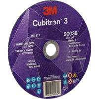 Meule &agrave; tronçonner Cubitron 3, 7" x 0,09", Arbre de 7/8", Type T27, C&eacute;ramique, 8500 Tr/min Distribution Élite MP