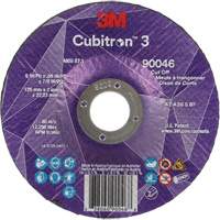 Meule &agrave; tronçonner Cubitron 3, 5" x 0,09", Arbre de 7/8", Type T27, C&eacute;ramique, 12250 Tr/min Distribution Élite MP