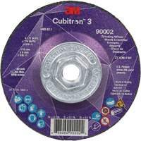 Cubitron 3 Depressed Centre Grinding Wheel, 4-1/2" x 1/4", 5/8"-11 Arbor, Ceramic, Type T27 Distribution Élite MP