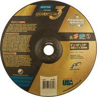Quantum 3 SG Depressed Center Grinding Wheel, 9" x 1/4", 7/8" Arbor, Type 28, Ceramic, 6600 RPM Distribution Élite MP
