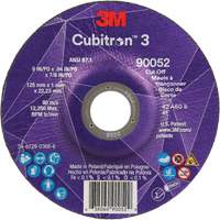 Meule &agrave; tronçonner Cubitron 3, 5" x 0,04", Arbre de 7/8", Type 27, C&eacute;ramique, 60 Tr/min Distribution Élite MP