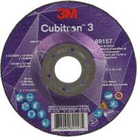 Cubitron 3 Cut and Grind Wheel, 4-1/2" x 1/8", 7/8" Arbor, Type 27, 36 Grit, Ceramic Distribution Élite MP