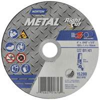 Metal RightCut Right Angle Cut-Off Wheel, 4-1/2" x 0.04", 7/8" Arbor, Type 01/41, Aluminum Oxide, 13580 RPM Distribution Élite MP