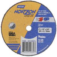 NorZon Plus SGZ CA Small Diameter Cut-Off Wheel, 4" x 1/8", 3/8" Arbor, Type 01/41, Ceramic Alumina, 19100 RPM Distribution Élite MP