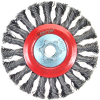 Standard Twist Wire Wheel, 4-1/2" Dia., 0.02" Fill, 5/8"-11 Arbor, Steel Distribution Élite MP