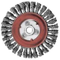 Full Cable Twist Wire Wheel, 5" Dia., 0.02" Fill, 5/8"-11 Arbor, Steel Distribution Élite MP