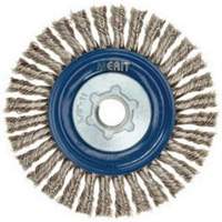 Stringer Bead Knot Wire Brush For Angle Grinders, 5" Dia., 0.02" Fill, 5/8"-11 Arbor, Stainless Steel Distribution Élite MP