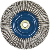 Stringer Bead Knot Wire Brush For Angle Grinders, 6" Dia., 0.02" Fill, 5/8"-11 Arbor, Stainless Steel Distribution Élite MP