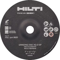 AG-D SP Premium Grinding Wheels, 5" x 1/4", 7/8" Arbor, Zirconium, Type 27 Distribution Élite MP