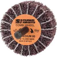 Standard Abrasives Buff and Blend Combi-Wheel 898001, 2" Dia. x 1" W, 1/4" Arbor, Aluminum Oxide Distribution Élite MP