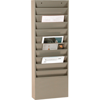 Literature Storage Racks, Stationary, 11 Slots, Steel, 13-1/4" W x 4-1/8" D x 36" H Distribution Élite MP