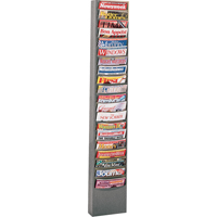 Literature Storage Racks, Stationary, 20 Slots, Steel, 13-1/8" W x 4-1/8" D x 58-1/2" H Distribution Élite MP