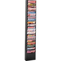 Literature Storage Racks, Stationary, 20 Slots, Steel, 13-1/8" W x 4-1/8" D x 58 1/2" H Distribution Élite MP