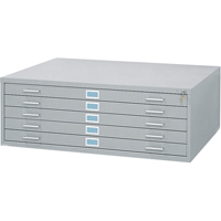 Steel Plan Files, 5 Drawers, 46-3/8" W x 35-3/8" D x 16-1/2" H Distribution Élite MP