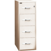 Fire Resistant Filing Cabinets, Steel, 4 Drawers, 19-3/4" W x 31" D x 54" H, Beige Distribution Élite MP