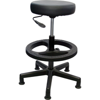 900 Series Task Stool, Stationary, Adjustable, 20" - 28", Vinyl Seat, Black Distribution Élite MP