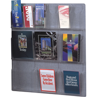 Literature Displays, Wall Mount, 6 Slots, Plastic, 30" W x 34-3/4" D x 34-3/4" H Distribution Élite MP